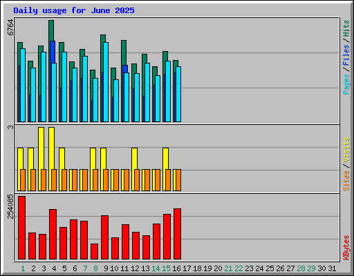Daily usage for June 2025